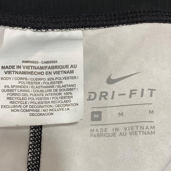 Nike Womens Black & White Abstract Print Dri-Fit Leggings With Zipper Pocket MED - Picture 6 of 6